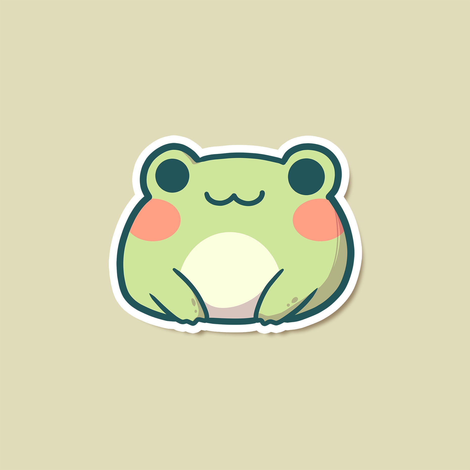 Springtime Froggy Plush Sticker for Sale by 6ngelic