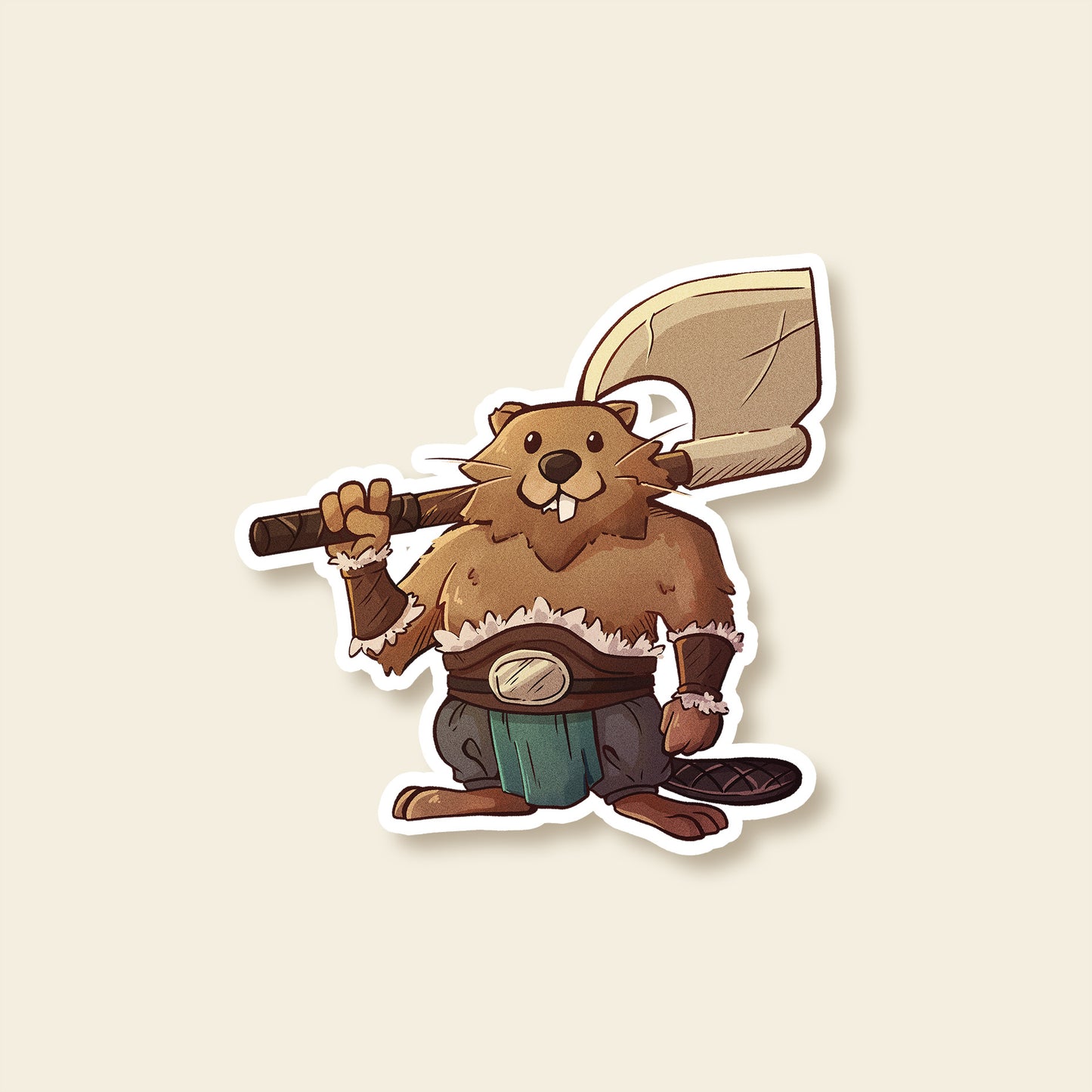 Beaver Barbarian - Sticker