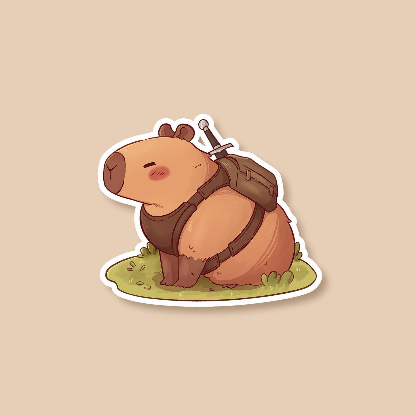 Capybara Adventurer - Sticker