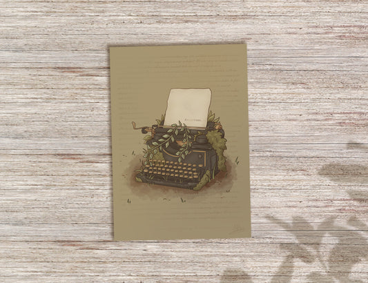 The Forgotten Typewriter Postcard/Mini print
