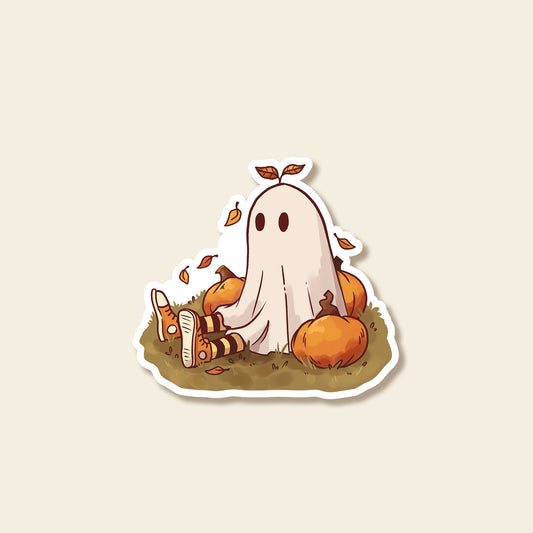 Pumpkin Ghost - Sticker