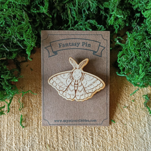 Moth Wooden Pin