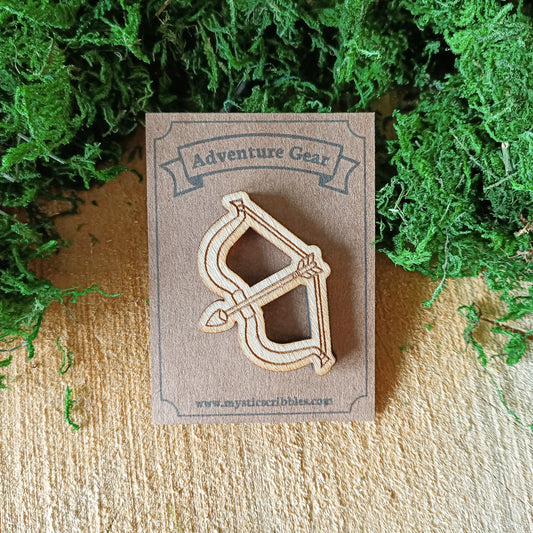 Bow and Arrow Wooden Pin