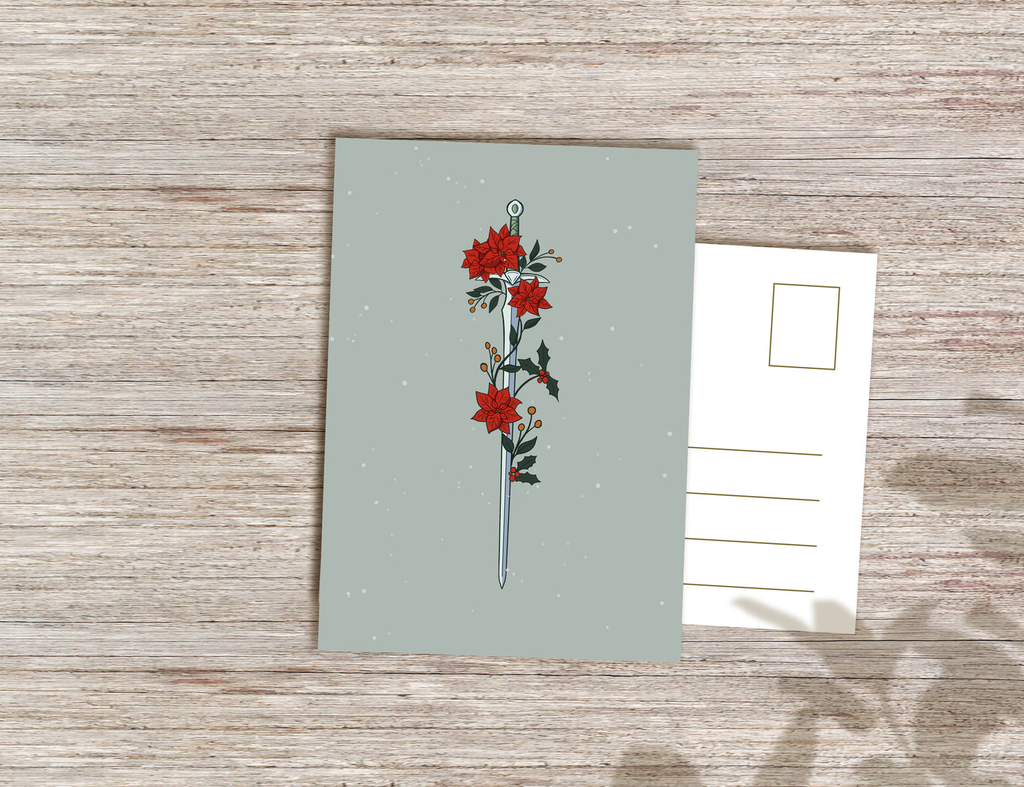 Winter Sword Bouquet Postcard