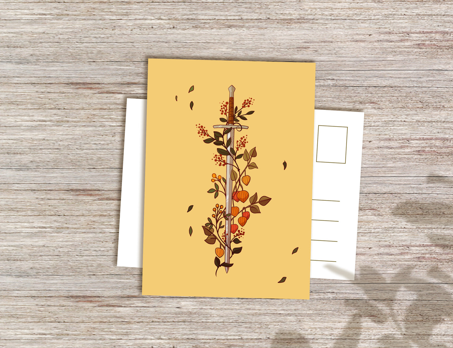 Autumn Sword Bouquet Postcard