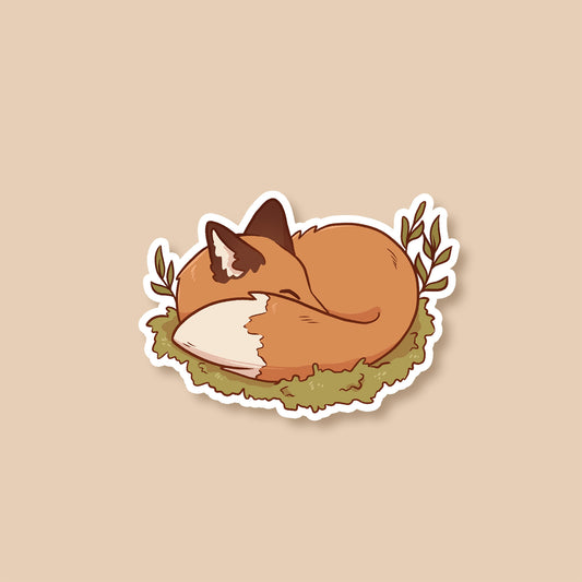 Sleepy Fox - Sticker